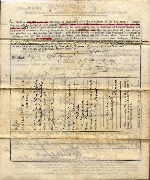 Parchment Certificate - reverse side - larger