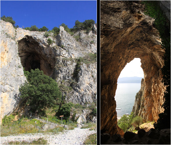 Die Hhle der Einsiedelei Panaghia Eleousa / The cave of the Panaghia Eleousa hermitage