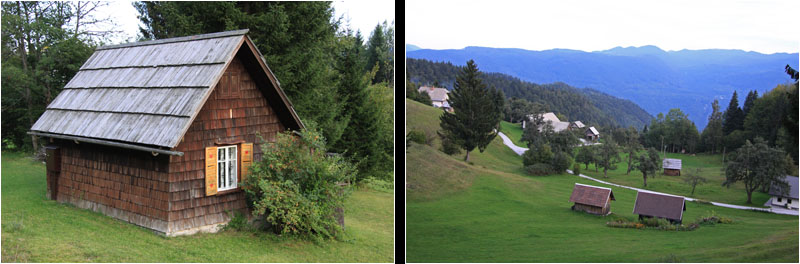 Hütte und Aue bei Koprivnik / Hut and meadows near Koprivnik