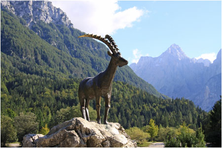 Statue eines Steinbocks / Statue of an Alpine Ibex