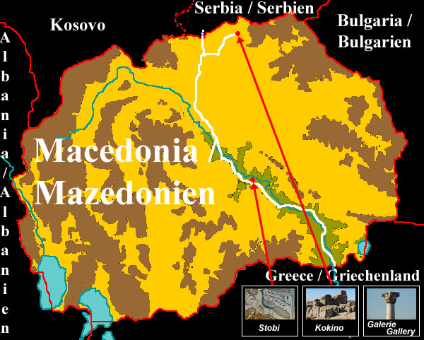 Karte von Mazedonien / Macedonia map