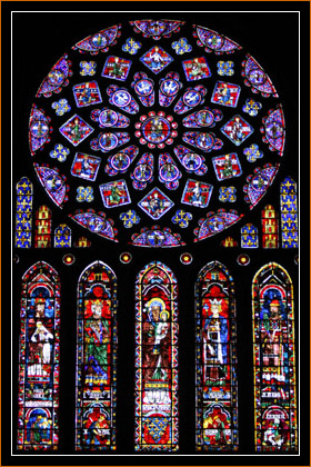 Die Kathedrale, Chartres, Rosette Chartres Cathedral, Rose Window