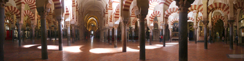  Anklicken zum Vergrern / Click for larger picture. Mezquita Codoba  Sulenpanorama/Pillar Panorama  4.2005