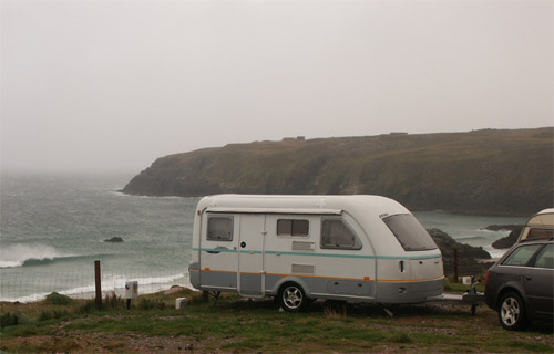 Stormy camping site above Durness beach 26.9.2004