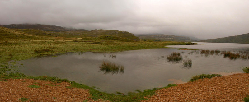 Loch Assynt near Ardvreck Castle Panorama 27.9.04 